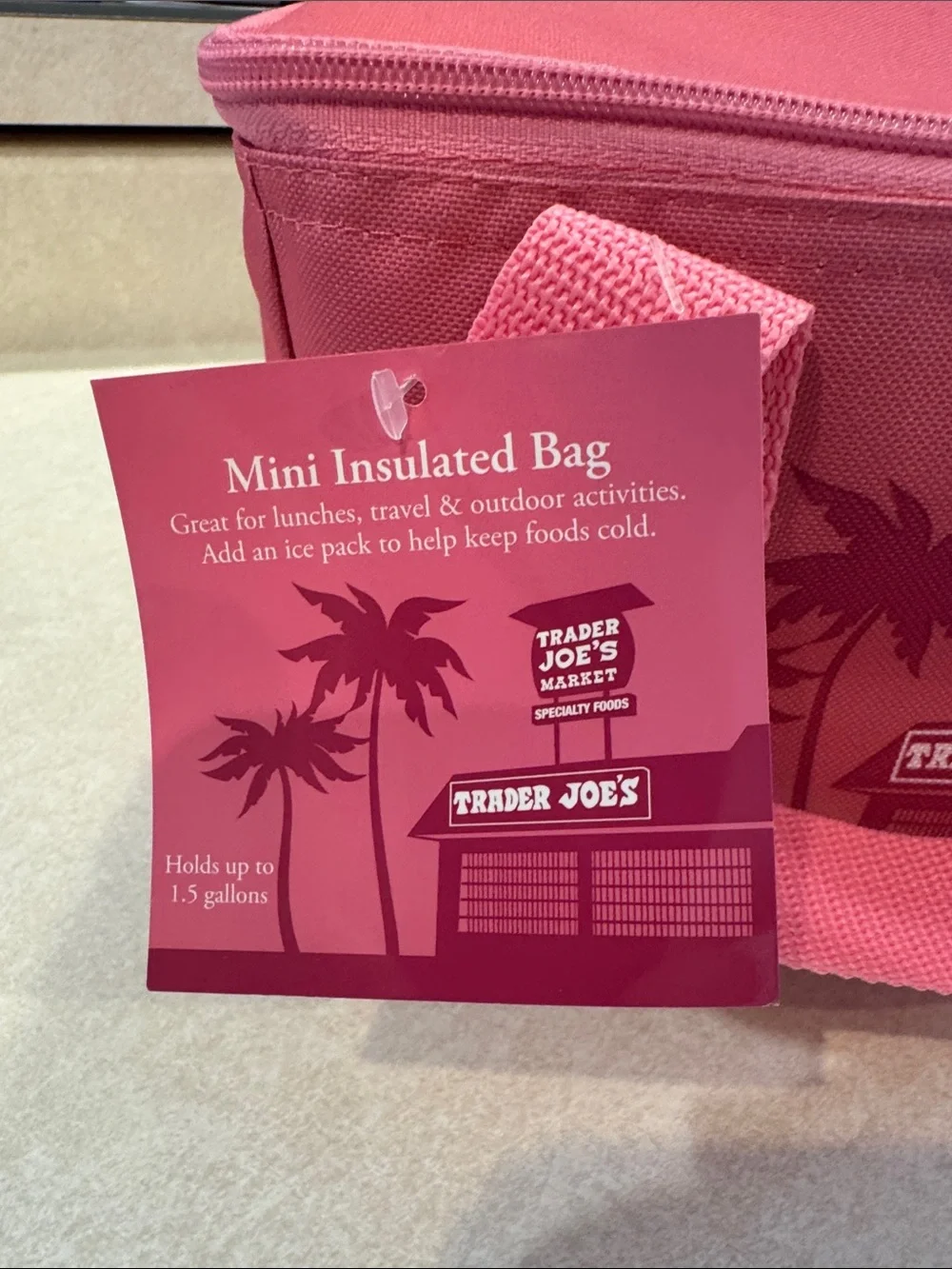 Trader Joe's Pink Insulated Lunch Tote